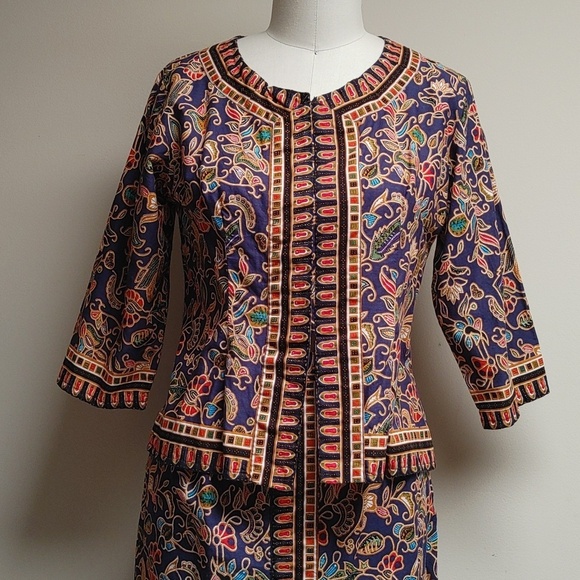 Vintage Dresses & Skirts - Vintage Singapore Collection Skirt Set Size 36